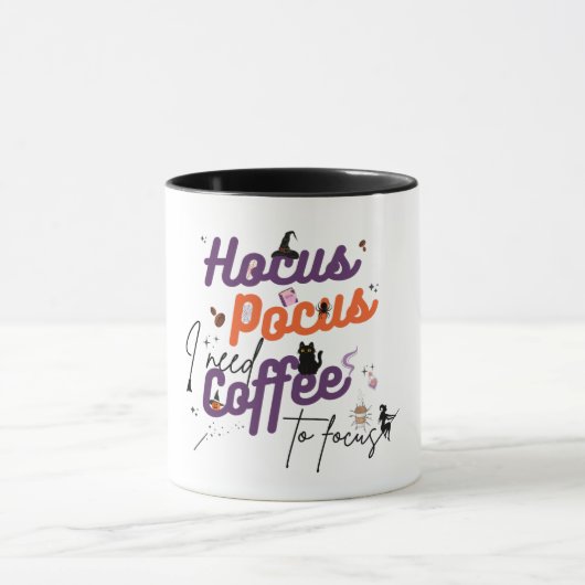 Hocus Pocus Ik heb koffie nodig om te focussen Mok (Midden)