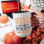 Hocus Pocus Ik heb koffie nodig om te focussen Mok<br><div class="desc">Kute mok voor Herfst en halloween :)</div>