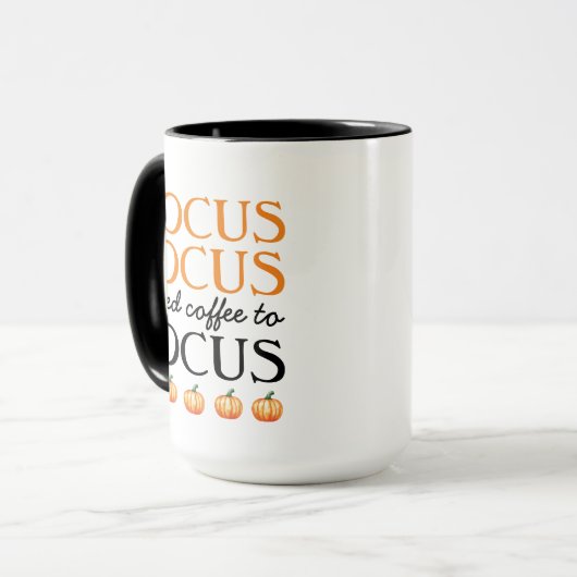 Hocus Pocus Ik heb koffie nodig om te focussen Mok (Voorkant links)