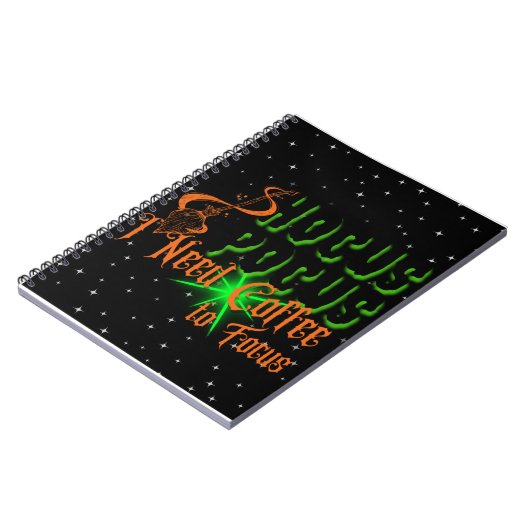 Hocus Pocus, ik heb koffie nodig om te focussen Notitieboek (Linkerzijde)