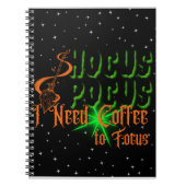 Hocus Pocus, ik heb koffie nodig om te focussen Notitieboek (Voorkant)
