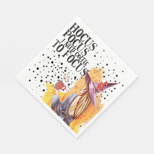 Hocus Pocus ik heb koffie nodig om te focussen Servet (Hoek)