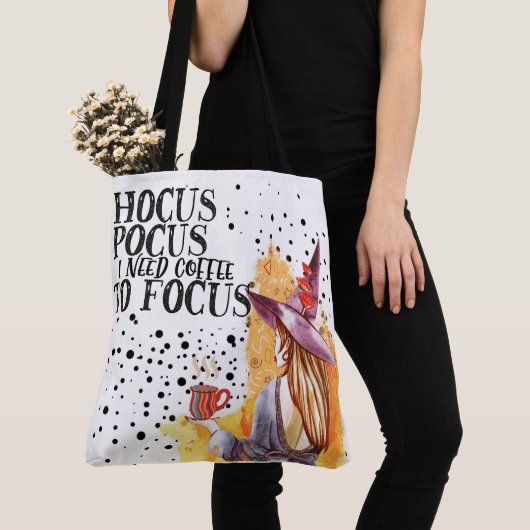 Hocus Pocus ik heb koffie nodig om te focussen Tote Bag (Dichtbij)