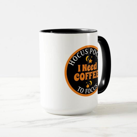 Hocus Pocus Ik heb m'n koffie nodig om Focus te zi Mok (Voorkant rechts)