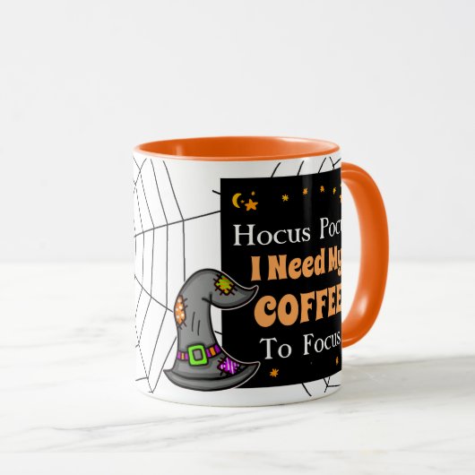Hocus Pocus Ik heb m'n koffie nodig om Focus te zi Mok (Voorkant rechts)