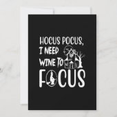 hocus pocus ik heb wijn nodig om me te focussen kaart (Voorkant)