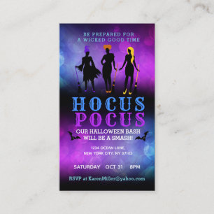 Hocus Pocus Invitations Visitekaartjes