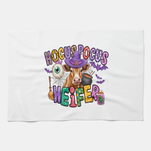 Hocus Pocus Kalf Halloween Koe Theedoek (Horizontaal)