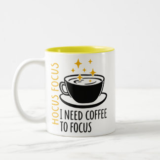 Hocus Pocus Koffie Ik Heb Koffie Nodig Grappig Tweekleurige Koffiemok