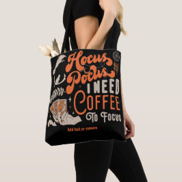 Hocus Pocus Koffie om foto heks Halloween te focus Tote Bag