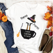 Hocus Pocus Koffie om te focussen Halloween T-shir T-shirt