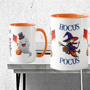 Hocus Pocus Magic Broom Witch Boo Halloween Party Mok