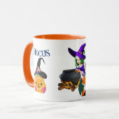 Hocus Pocus Magic Cauldron Heks Pet Fox Pompoen Mok (Voorkant links)