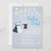 Hocus Pocus Magic Snowman Winter Boy Baby shower Kaart (Voorkant)