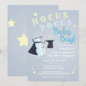 Hocus Pocus Magic Snowman Winter Boy Baby shower Kaart (Voorkant / Achterkant)