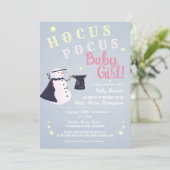 Hocus Pocus Magic Snowman Winter Girl Baby shower Kaart (Staand voorkant)
