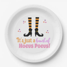 Hocus Pocus Modern Halloween Oranje Paarse quote Papieren Bordje
