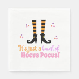 Hocus Pocus Modern Halloween Oranje Paarse quote Servet