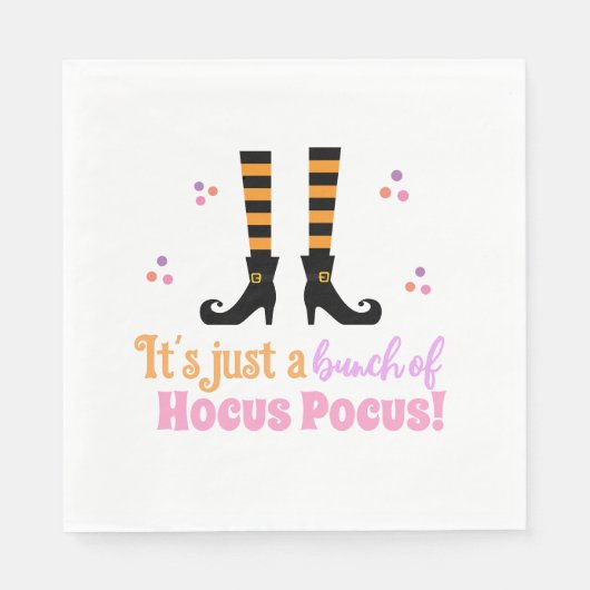 Hocus Pocus Modern Halloween Oranje Paarse quote Servet (Voorkant)