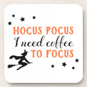 Hocus Pocus Modern Oranje en Black Halloween Bier Onderzetter (Voorkant)