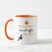 Hocus Pocus Modern Oranje en Black Halloween Mok (Links)