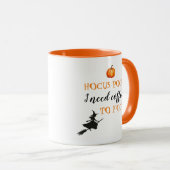 Hocus Pocus Modern Oranje en Black Halloween Mok (Voorkant rechts)