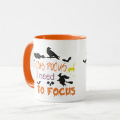 Hocus Pocus Modern Oranje Halloween Mok (Voorkant links)