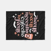Hocus Pocus Necesito Cafecito voor Halloween Fleece Deken (Voorkant (Horizontaal))