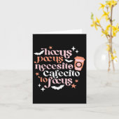 Hocus Pocus Necesito Cafecito voor Halloween Kaart (Gele Bloem)