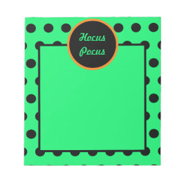 Hocus Pocus Notitieblok (Neon groen en zwart)
