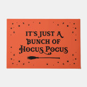 Hocus Pocus Oranje Halloween Quote Deurmat (Voorkant)