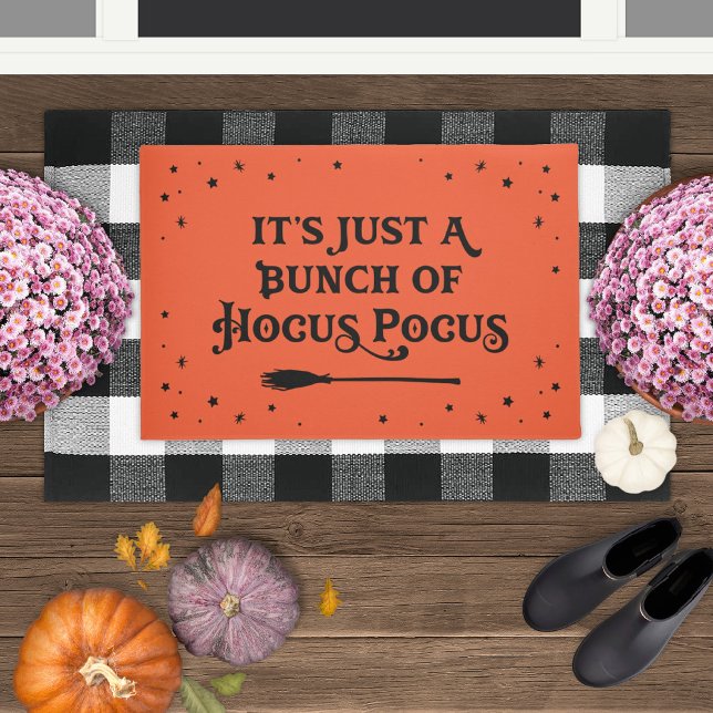 Hocus Pocus Oranje Halloween Quote Deurmat (Creator heeft geüpload)