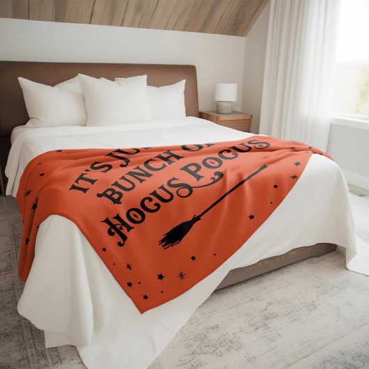Hocus Pocus Oranje Halloween Quote Fleece Deken