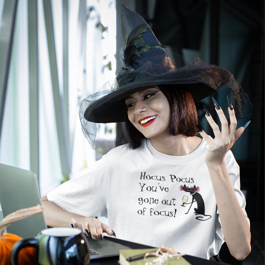 Hocus Pocus Out of Focus Halloween Wijncitaat T-shirt