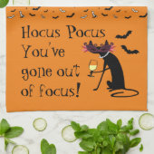 Hocus Pocus Out of Focus Halloween Wijncitaat Theedoek (Gevouwen)