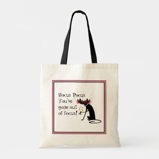 Hocus Pocus Out of Focus Halloween Wijncitaat Tote Bag (Achterkant)