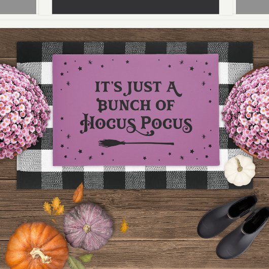 Hocus Pocus Paarse Halloween Quote Deurmat
