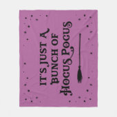 Hocus Pocus Paarse Halloween Quote Fleece Deken (Voorkant)