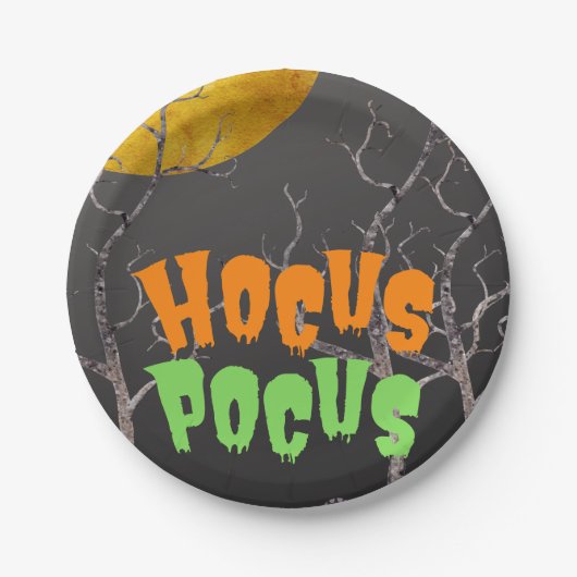 Hocus Pocus Paper Plate Papieren Bordje (Voorkant)