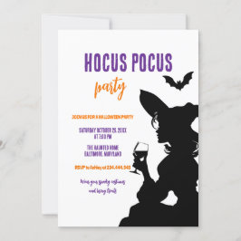 Hocus Pocus Party Halloween heksenfeest Kaart