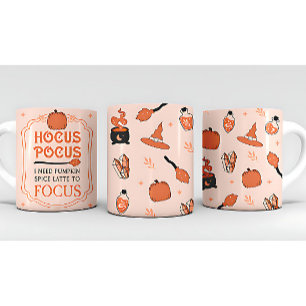 Hocus Pocus Pompoen Spice Latte om Herfst te focus Koffiemok
