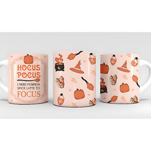 Hocus Pocus Pompoen Spice Latte om Herfst te focus Koffiemok