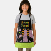 Hocus Pocus Quote Halloween Heksenbenen Zwart Kat Schort (Insitu)