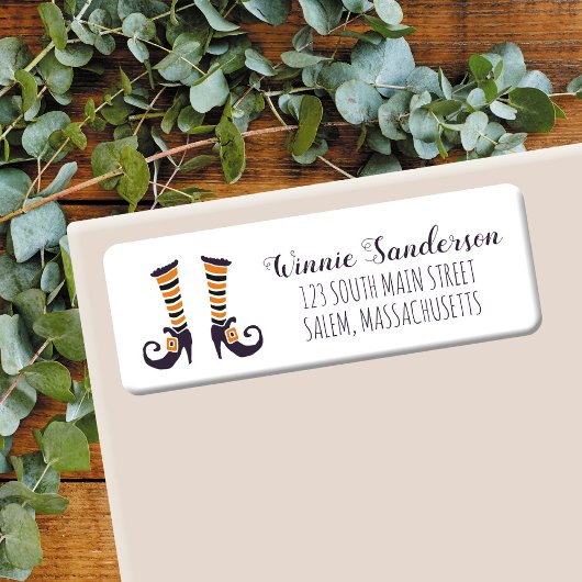 Hocus Pocus Return Address Labels, hekschoen Etiket