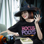 Hocus Pocus Roze Paarse Halloween Typografie Tri-Blend Shirt