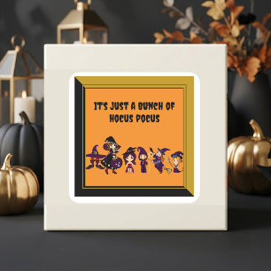 Hocus Pocus Schattige Halloween Heksenparade Griez Vierkante Sticker