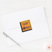 Hocus Pocus Schattige Halloween Heksenparade Spook Vierkante Sticker (Envelop)