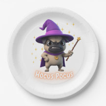 Hocus Pocus Schattige Halloween Pug Paper Bord