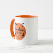 Hocus Pocus Sinaasappel Halloween Moon Teacher Mok (Voorkant links)