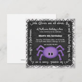 Hocus Pocus Spider Birthday Kaart (Voorkant / Achterkant)